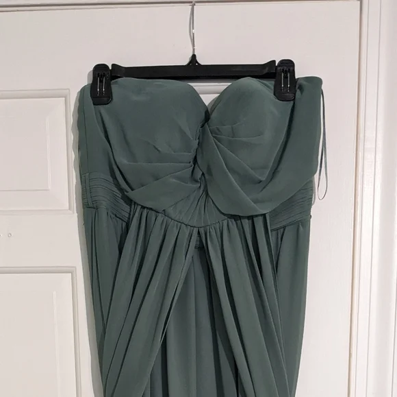 slim fit dress slacks Tessie Dress in Seaglass Satin – Ivy City Co main image 1
